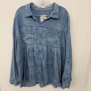 Style & Co. Blue Button-Down Women's Shirt
